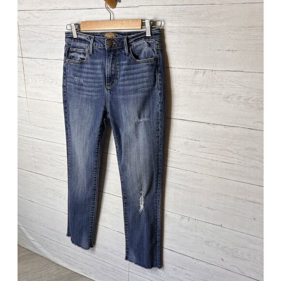 Driftwood Jeans Womens Size W27XL31 Classic Fit Medium Wash Distressed Raw Hem - Picture 4 of 16